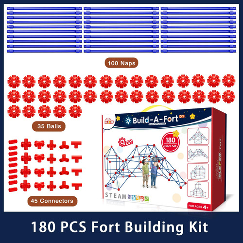 Construcción De Fortalezas Para Niños 180 Pcs Juego Creativo
