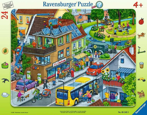 Ravensburger Puzzle Green City-puzzle Con Estructura De 24 P