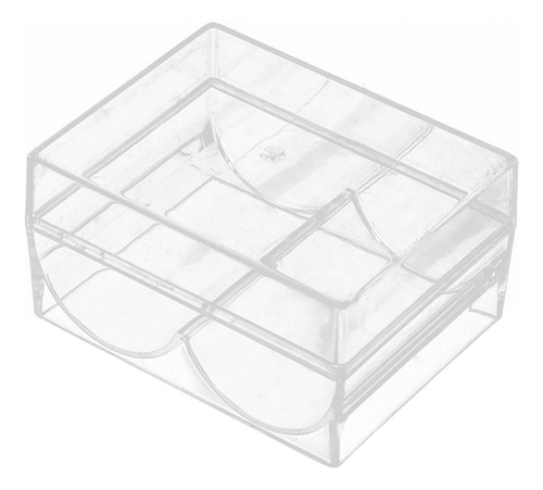 Caja De Fichas De Bandejas Transparentes2 Ranuras El Portado