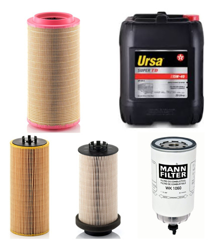 Kit Filtros M. Axor 2035 + Aceite Texaco 15w40 X20l - Mann