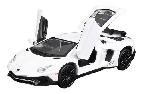 Auto Deportivo A Escala Coleccionable Lamborghini Blanco