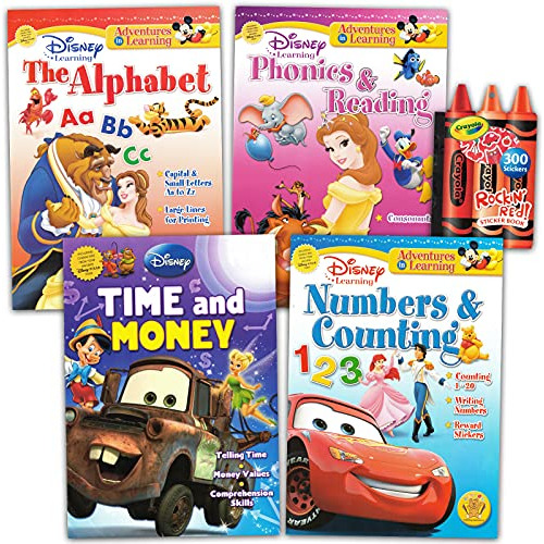 Disney Princess Activity Workbooks - Set Of 4 Preschool Pre-