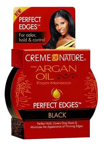 Creme Of Nature Aceite De Arg&aacute;n Perfect Edges Negro .