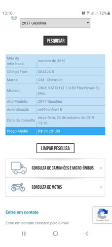 Chevrolet Onix 1.0 Lt 5p 2017