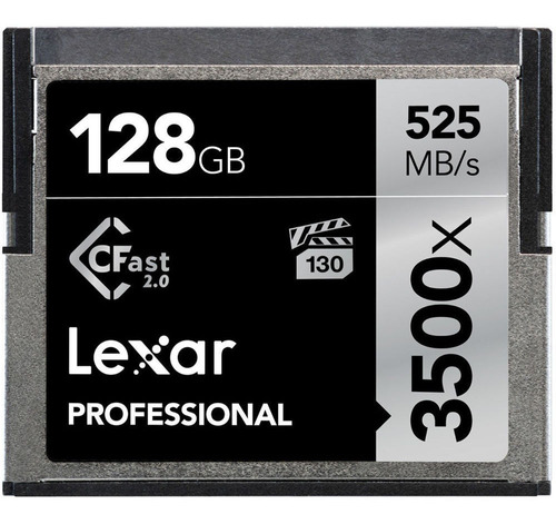 Lexar 128gb Professional 3500x Cfast 2.0 Memory Card