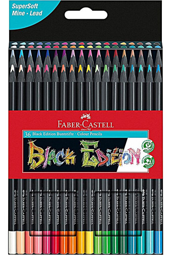 Colores Fabercastell Super Soft Black Edition X 36