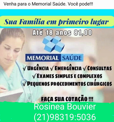 Imagem 3 de 5 de Plano De Saúde! Memórial Saúde.