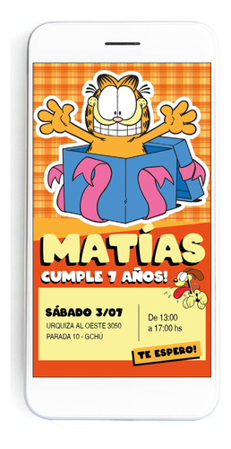 Tarjeta Cumpleaños Digital Garfield