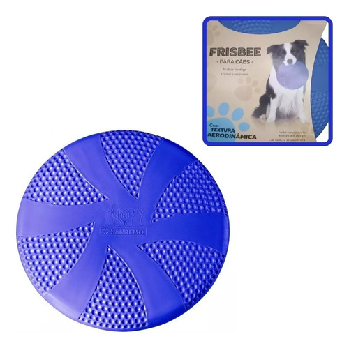 Brinquedo Frisbee Para Cachorro Plástico Azul Sanremo