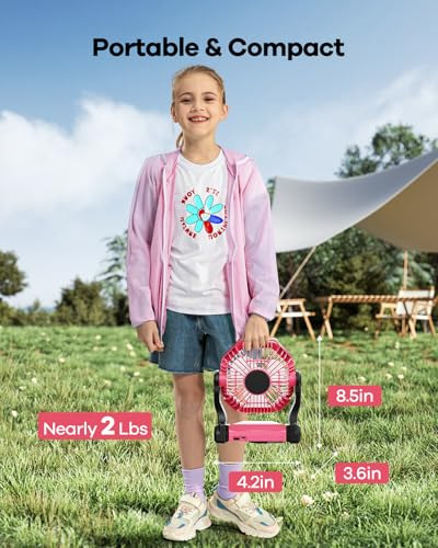 Ventilador Recargable De Camping De 20000mah Con Linterna Le