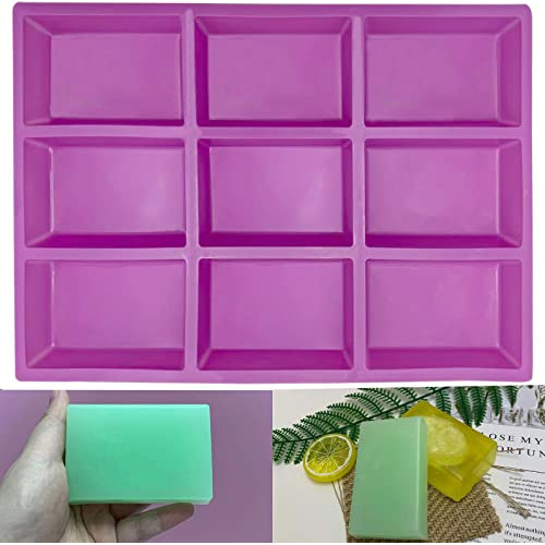 Molde De Jabón Rectangular De Silicona De 4 Onzas Grandes Pa