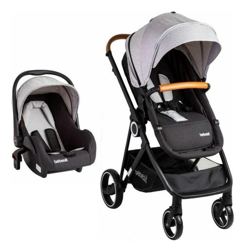 Coche Bebesit Cosmos Con Baby Silla Color Gris 