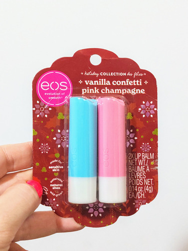 Eos Kit Colección Holiday Vainilla Confeti + Pink Champagne