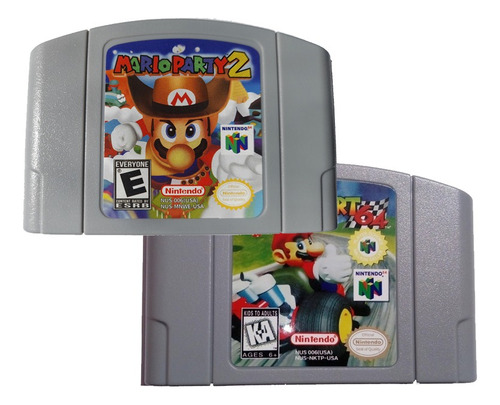 Mario Kart 64 + Mario Party 2 N64 R-pr0