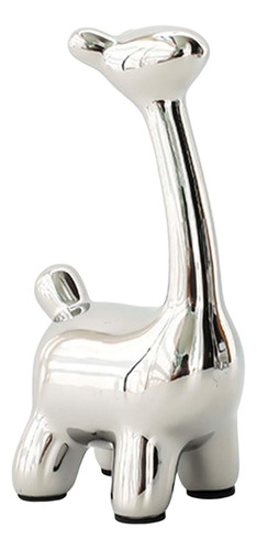 Deer Figurine Animal Statue 8cmx14cm 8cmx14cm Argent