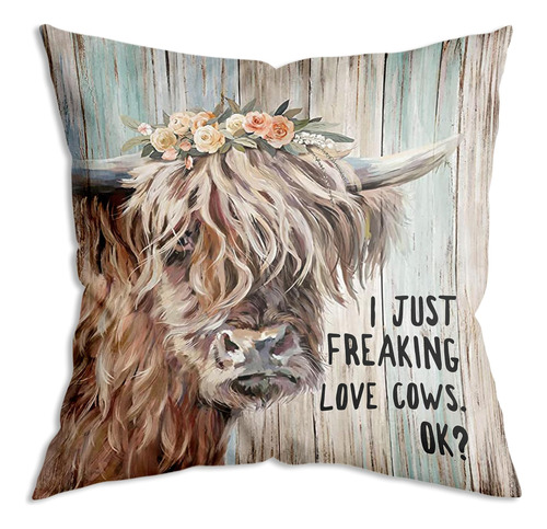 Zngfon Me Encantan Las Vacas, ¿vale? Highland Cow Art - Fund