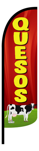 Bandera Publicitaria Quesos (4x1) Completa