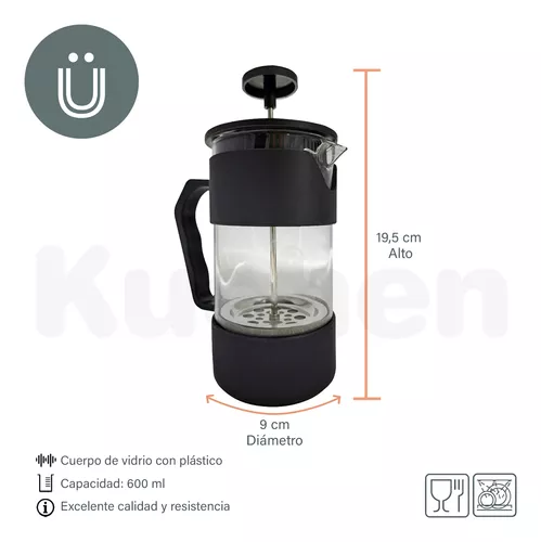 Cafetera Francesa Con Embolo 600ml