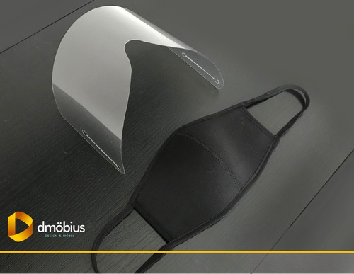 Imagen 8 de 8 de Visor + Cubrebocas 100% Lavable Y Reutilizable