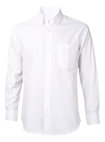 Camisa Oxford Blanca Para Caballero