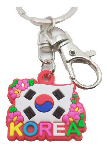 Artesanía Coreana Llavero Korea Lugares Silicón 3 Piezas.
