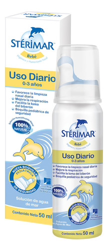 Solución De Agua De Mar Sterimar Bebé Nasal 50 Ml