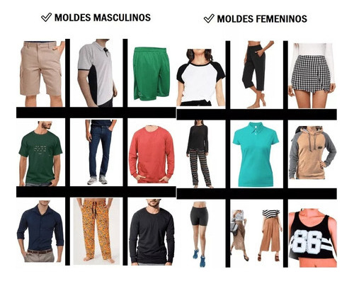 Mega Kit 600 Patrones Moldes De Ropa Dama Caballeros Niños