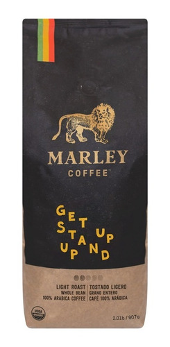 Imagen 1 de 3 de Café Marley Coffee En Grano Get Up Stand Up 907g