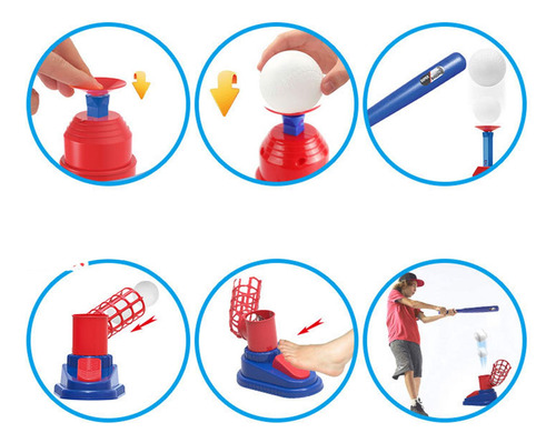 Máquina Lanzadora De Béisbol Para Niños Máquina De Rojo