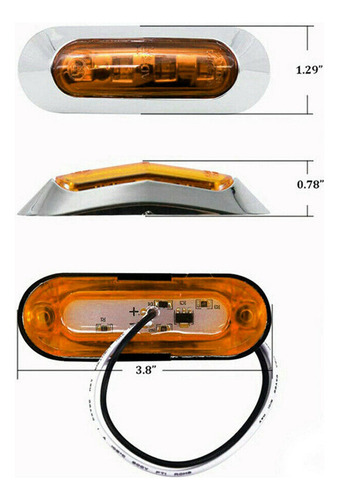Para 20 Luces Led De Señalización Lateral Para Camiones Y