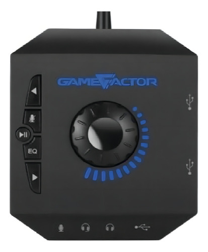 Amplificador de base USB Headband Gamer Hsg601 Gamefactor Pc 7.1 preto