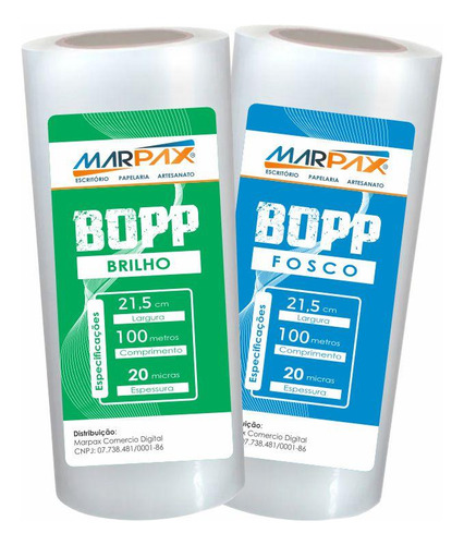 Kit Bopp Brilho + Fosco A4 21,5cm X 100m Marpax 02un