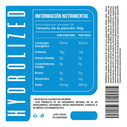 Proteína Whey Hs Hidrolizada Isolate D-mon 5 Kg Sabores Chocolate