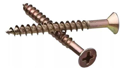 Tornillos Fix Para Madera 2.5 X 10 X 1000 U Dorado