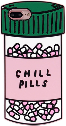 Chill Pills Siliocone - Carcasa Para iPhone, iPhone 7 Plus 5