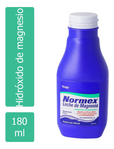 Normex Leche De Magnesia Suspensión 8.5 G Frasco Con 180 Ml