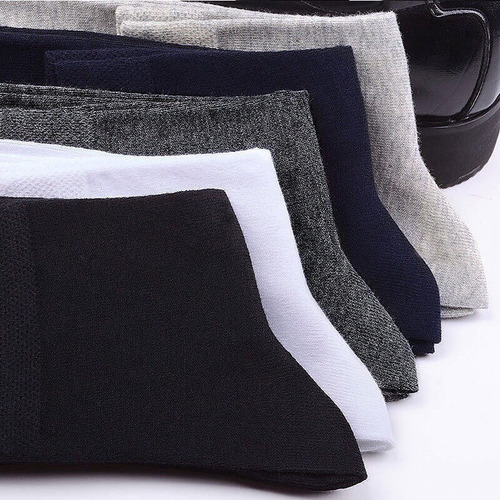 5 Pares De Calcetines De Algodón Transpirables Para Hombre D