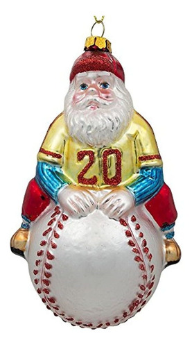 Adorno Navideño , Diseño De Jugador De Béisbol De Papá Noel