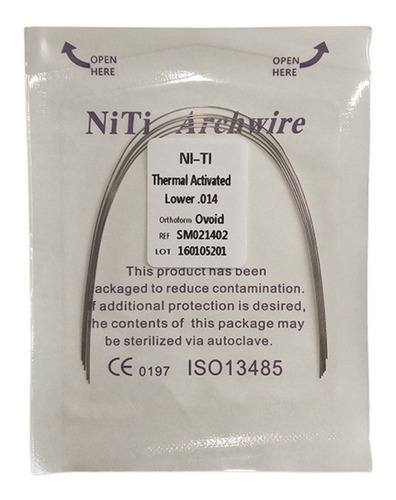 Arcos Niti Termo-activado Ortodoncia X10pack