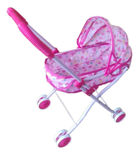 Carriola Para Muñeca De Metal De Juguete Para Niñas Color Rosa