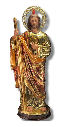 Figura De San Judas Tadeo 142 Cm Estofado Hoja De Oro