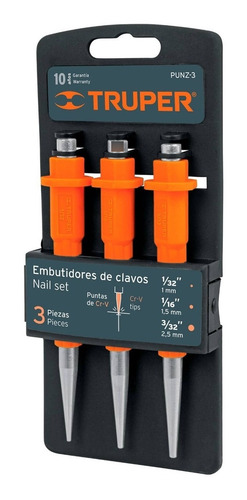 Botadores Acero 3 Pcs Truper Cod: 1520100