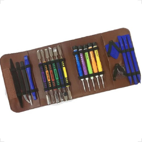 Kit de llaves, espátulas, ventosa y pinzas, 26 piezas, Yaxun Yx6126