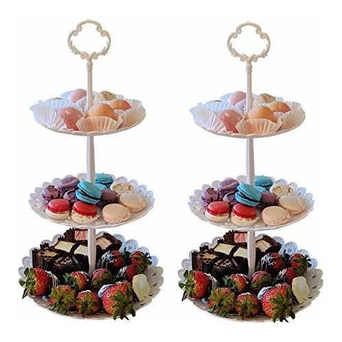 2 Uds   3 Niveles  Soportes Postres  Platos De Frutas B...