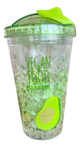 Vaso Termo De Aguacate Con Hidrogel Enfriador