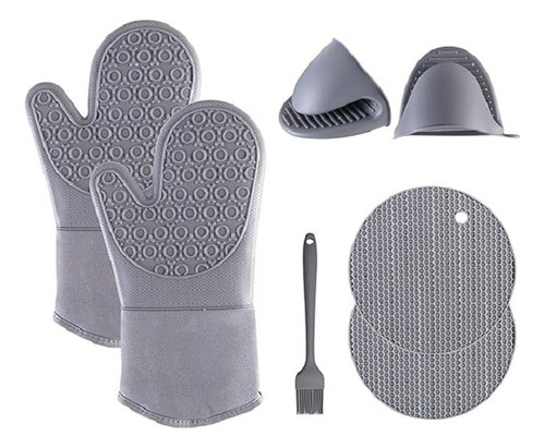  Juego De Guantes De Horno De Silicona, Resistentes Al Calor