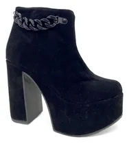 Comprar Bota Botineta Gamuza Mujer Taco Alto 12 Cm Plataforma 