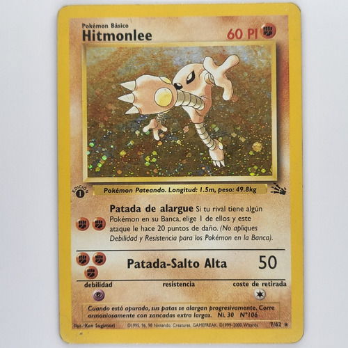 Hitmonlee 7/62 Holo Raro Pokemon Tcg