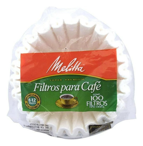 3 Pzas Filtros Para Café Melitta Super Premium Tipo Cesta 10