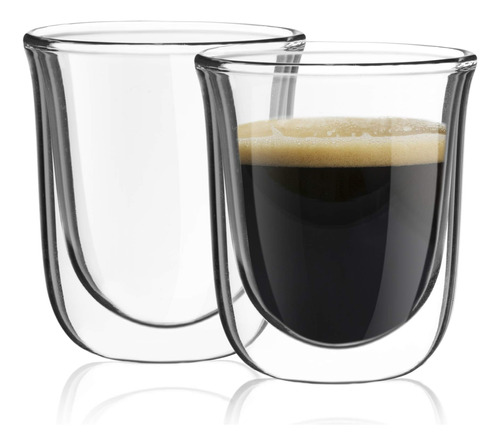 Joyjolt Javaah Vasos Espresso De Doble Pared Juego De 2 Vaso